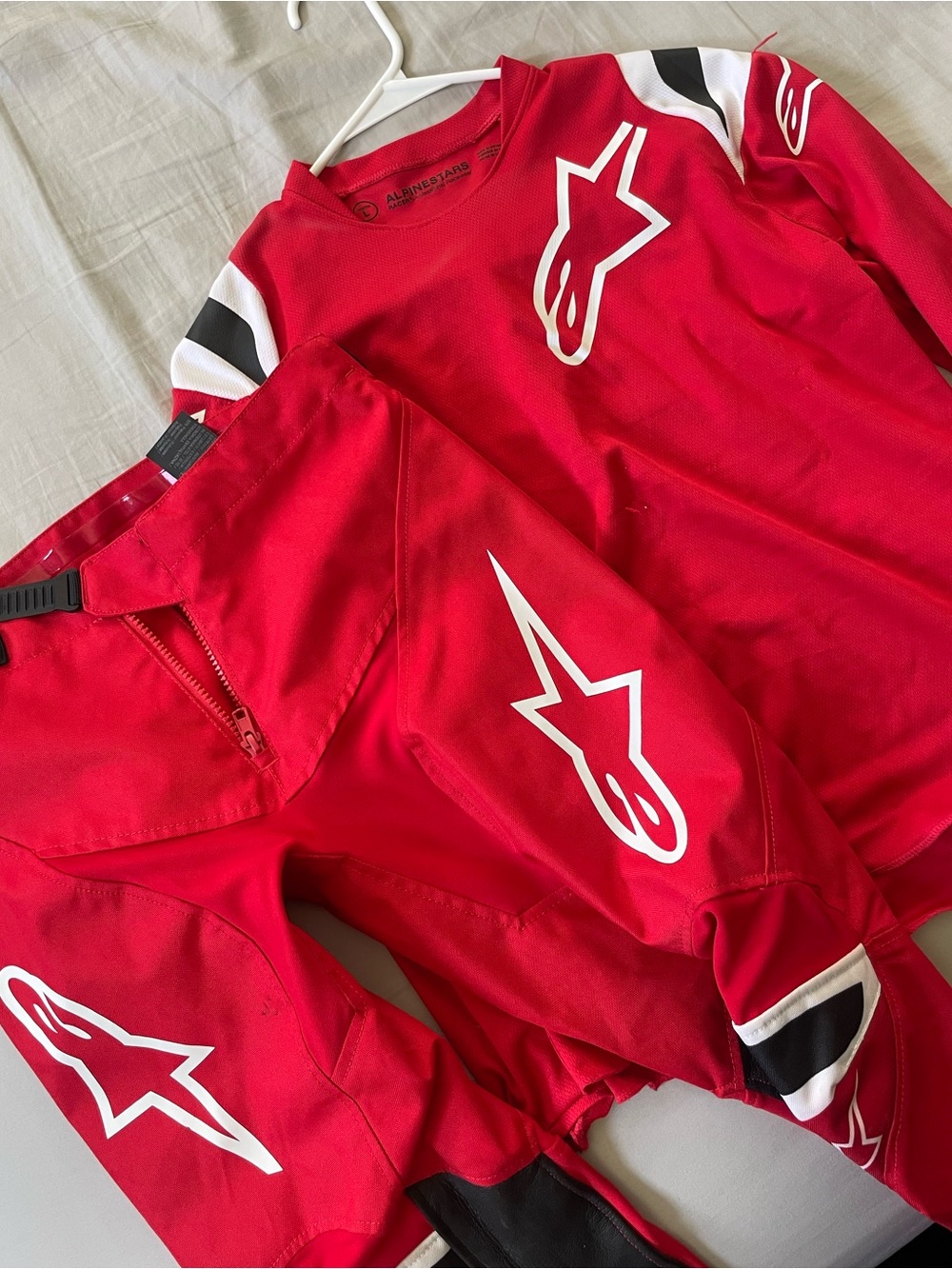 Alpinestars Youth Red Motocross Jersey and Pants Moto Gear